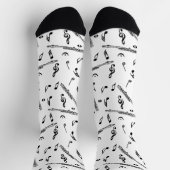 Piccolo Musiknote Pattern Socken (Oben)