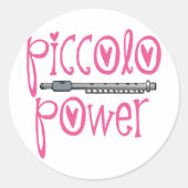 Piccolo Power Pink Runder Aufkleber (Vorderseite)