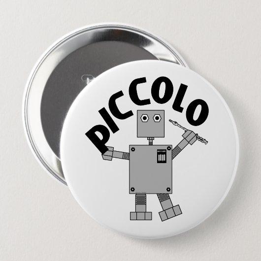 Piccolo Robot Text Button (Vorne & Hinten)