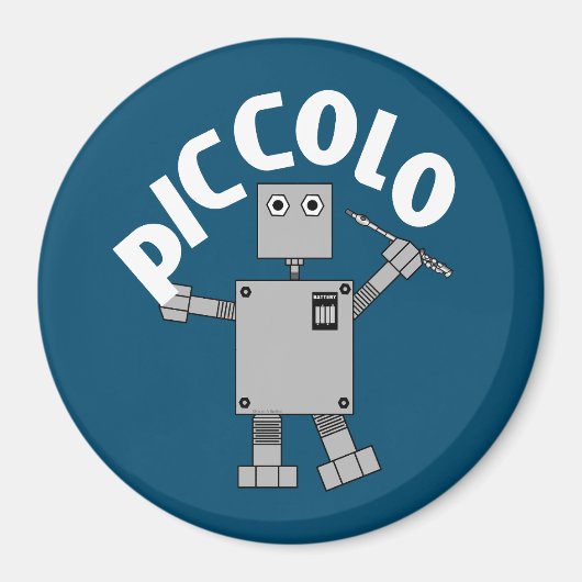 Piccolo Robot Text Magnet (Vorne)
