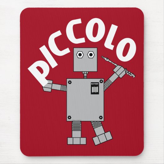 Piccolo Robot Text Mousepad (Vorne)