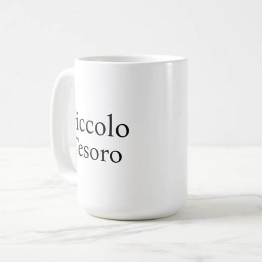 Piccolo Tesoro Chic Baby Shower Keepsake Kaffeetasse (Vorderseite Links)
