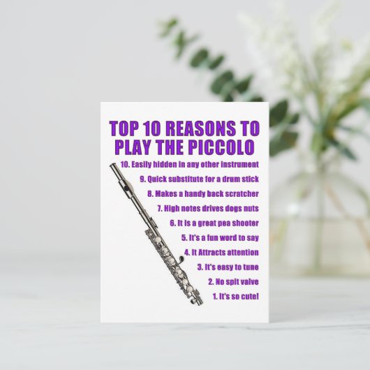 Piccolo Top 10 Postkarte (Stehend Vorderseite)