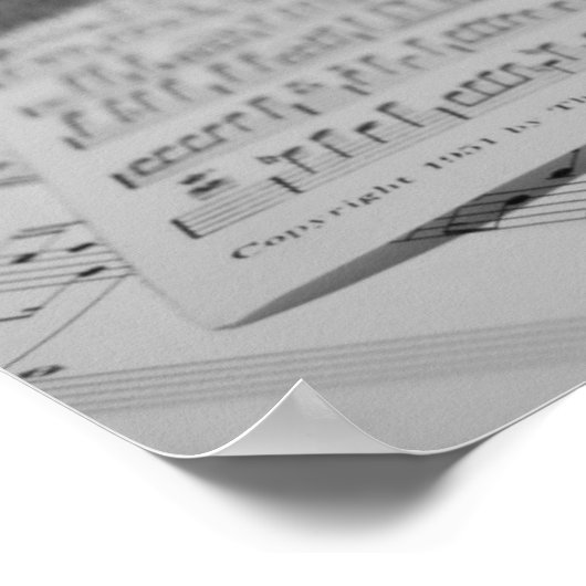 Piccolo und Notenposter Poster (Ecke)