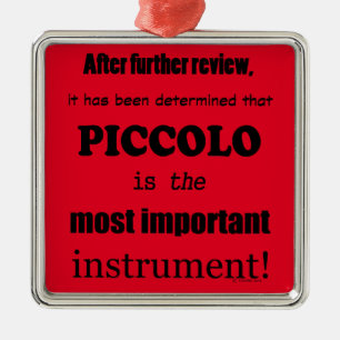 Piccolo wichtigstes Instrument Ornament Aus Metall