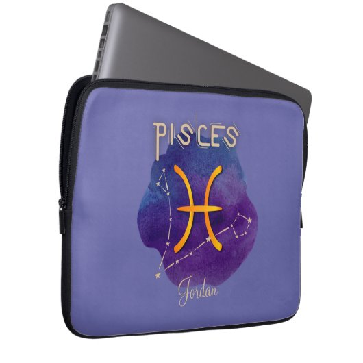 Pices Zodiac Signature Constellation Laptopschutzhülle (Vorne Rechts)
