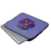 Pices Zodiac Signature Constellation Laptopschutzhülle (Vorne Knopf)