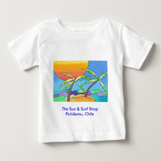 Pichilemu Surf Shop Beach Baby an Shirts (Vorderseite)
