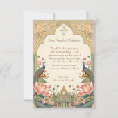 Pichwai Indian Elegant  Wedding Dankeskarte (Vorderseite)