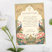 Pichwai Indian Elegant  Wedding Dankeskarte