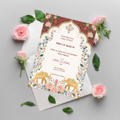 Pichwai Indian Elegant Wedding Invitation Einladung