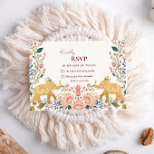 Pichwai Indian Elegant Wedding RSVP Karte