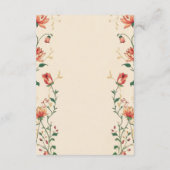 Pichwai Indian Peacock Elegant Wedding Begleitkarte (Rückseite)