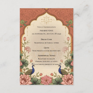Pichwai Inspired Indian Wedding Enclosure Card Begleitkarte
