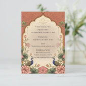 Pichwai Inspired Indian Wedding Enclosure Card Begleitkarte (Stehend Vorderseite)