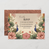 Pichwai Inspired Indian Wedding RSVP Card (Vorne/Hinten)