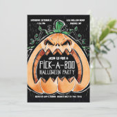 Pick-A-Boo-Halloween-Party Einladung (Stehend Vorderseite)