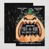 Pick-A-Boo-Halloween-Party Einladung (Vorne/Hinten)