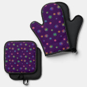 Pick a Posy Custom Background  Ofenhandschuh & Topflappen-Set (Vorderseite/Rückseite)