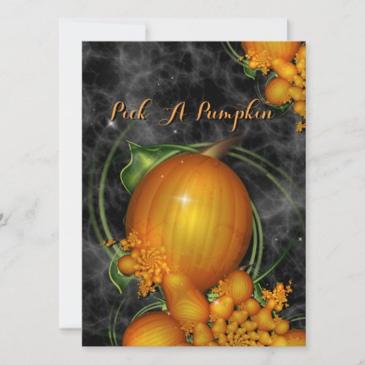 Pick A Pumpkin Party Einladung (Vorderseite)