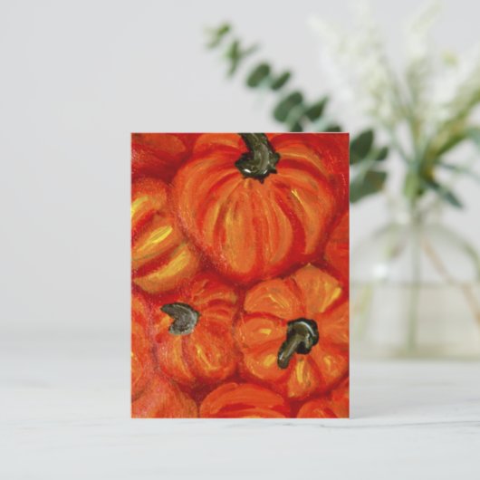 Pick a Pumpkin Postcard Postkarte (Stehend Vorderseite)
