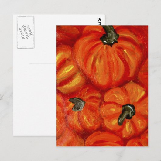Pick a Pumpkin Postcard Postkarte (Vorne/Hinten)