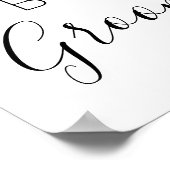 Pick a Seat Not a Side Gold Modernes Hochzeitszeic Poster (Ecke)