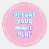 Pick Classic Round Sticker with a Business Logo (Vorderseite)