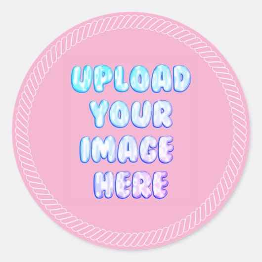 Pick Classic Round Sticker with a Business Logo (Vorderseite)