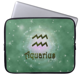 Pick Color Aquarius Zodiac Astrologisches Zeichen Laptopschutzhülle