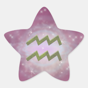 Pick Color Aquarius Zodiac Astrologisches Zeichen Stern-Aufkleber