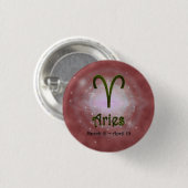 Pick Color Aries Zodiac Astrologisches Zeichen Button (Vorne & Hinten)