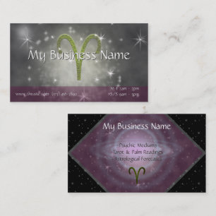 Pick Color Aries Zodiac Astrologisches Zeichen Visitenkarte