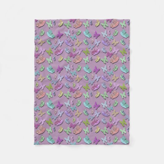 Pick Color Butterflies Surreal & Fluttering Fleecedecke (Vorderseite)