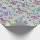 Pick Color Butterflies Surreal & Fluttering Geschenkpapier (Ecke)