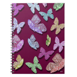 Pick Color Butterflies Surreal & Fluttering Notizblock
