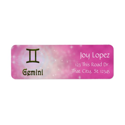 Pick Color Gemini Zodiac Astrologisches Zeichen (Vorne)