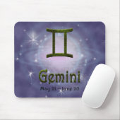 Pick Color Gemini Zodiac Astrologisches Zeichen Mousepad (Mit Mouse)