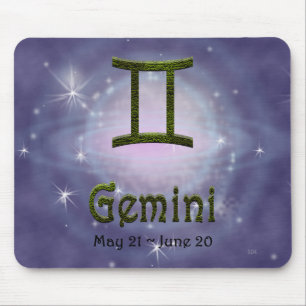 Pick Color Gemini Zodiac Astrologisches Zeichen Mousepad