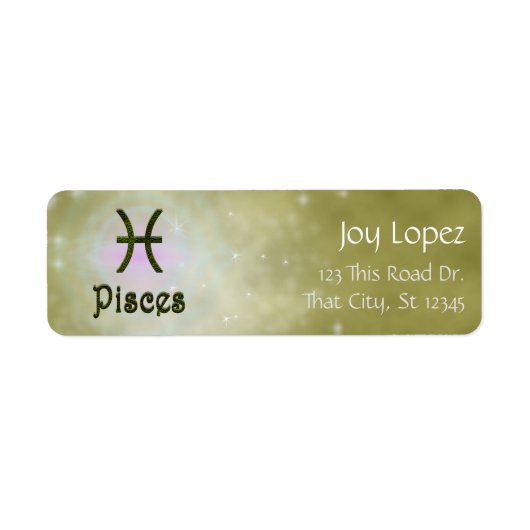 Pick Color Pisces Zodiac Astrologisches Zeichen (Vorne)