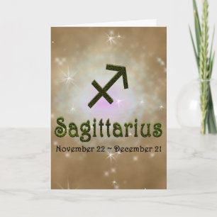 Pick Color Sagittarier Zodiac Astrologisches Zeich Karte