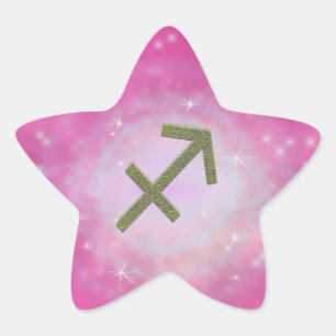Pick Color Sagittarier Zodiac Astrologisches Zeich Stern-Aufkleber