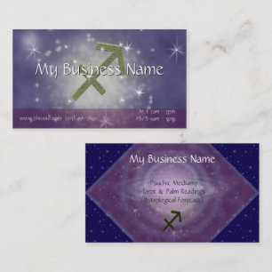 Pick Color Sagittarier Zodiac Astrologisches Zeich Visitenkarte