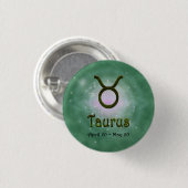 Pick Color Taurus Zodiac Astrologisches Zeichen Button (Vorne & Hinten)