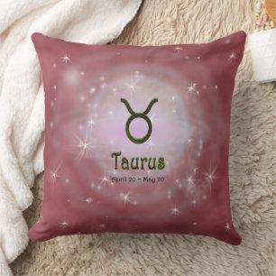 Pick Color Taurus Zodiac Astrologisches Zeichen Kissen
