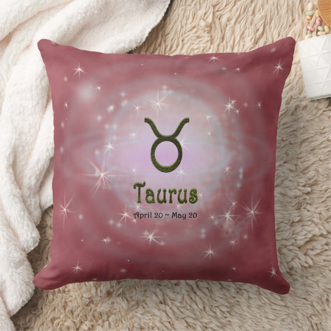 Pick Color Taurus Zodiac Astrologisches Zeichen Kissen (Decke)
