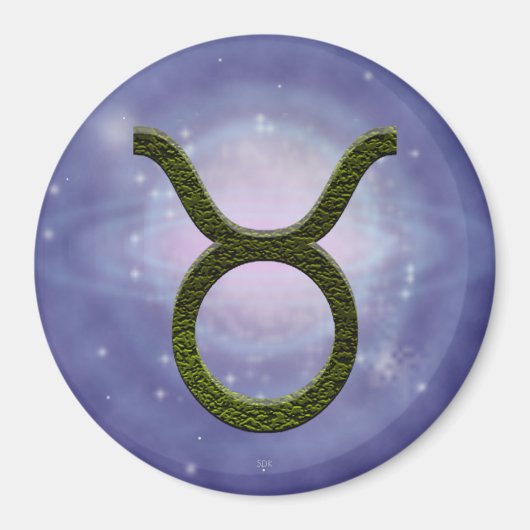 Pick Color Taurus Zodiac Astrologisches Zeichen Magnet (Vorne)