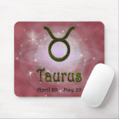 Pick Color Taurus Zodiac Astrologisches Zeichen Mousepad (Mit Mouse)