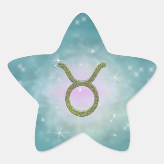 Pick Color Taurus Zodiac Astrologisches Zeichen Stern-Aufkleber (Vorderseite)