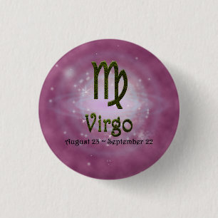 Pick Color Virgo Zodiac Astrologisches Zeichen Button